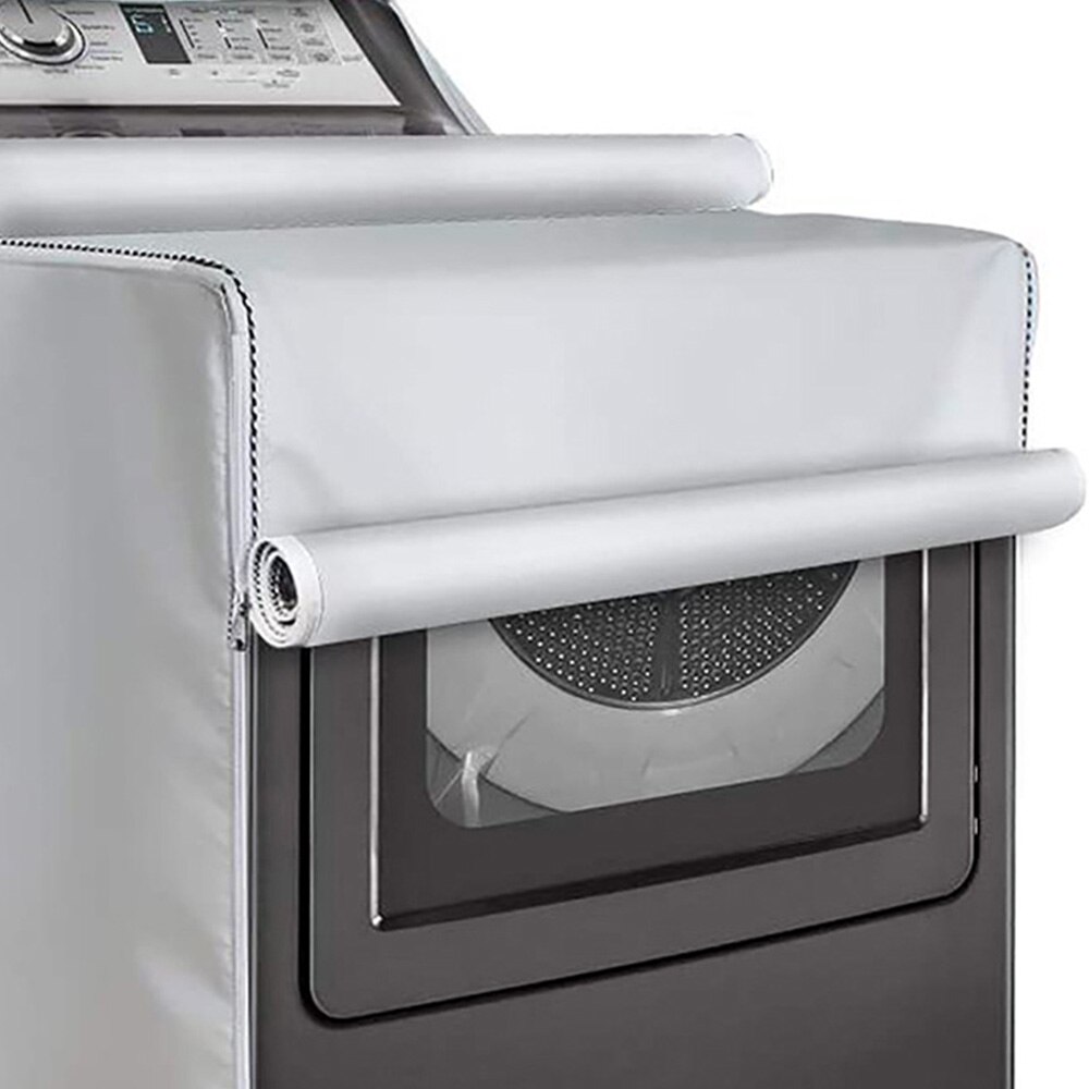 Washing Machine Cover Waterproof Dust-Proof Household Washing Machine Balcony Sunscreen Cover Oxford Grey/Black Dustproof