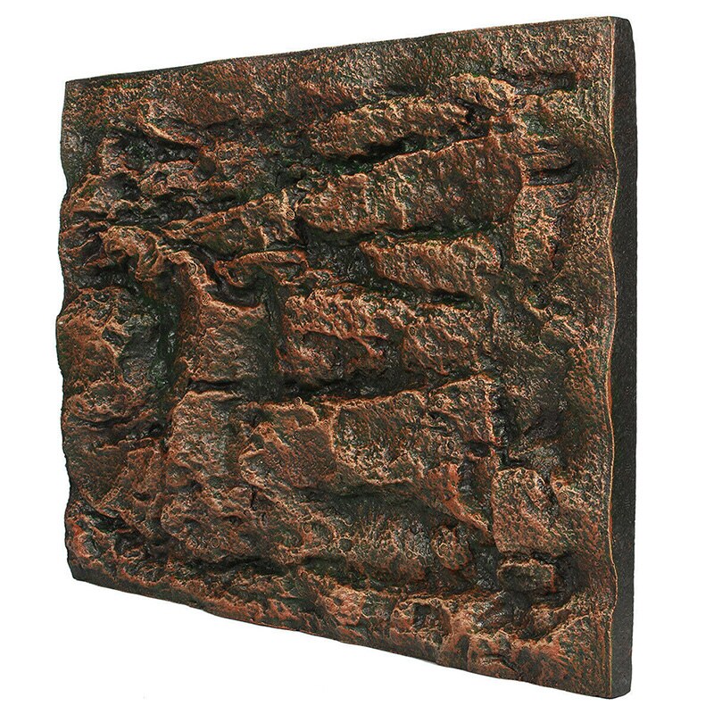 1 st akvarium bakgrund vägg 3d reptil terrarium vivarium akvarium skum sten sten 60 x 45 x 3cm: 3