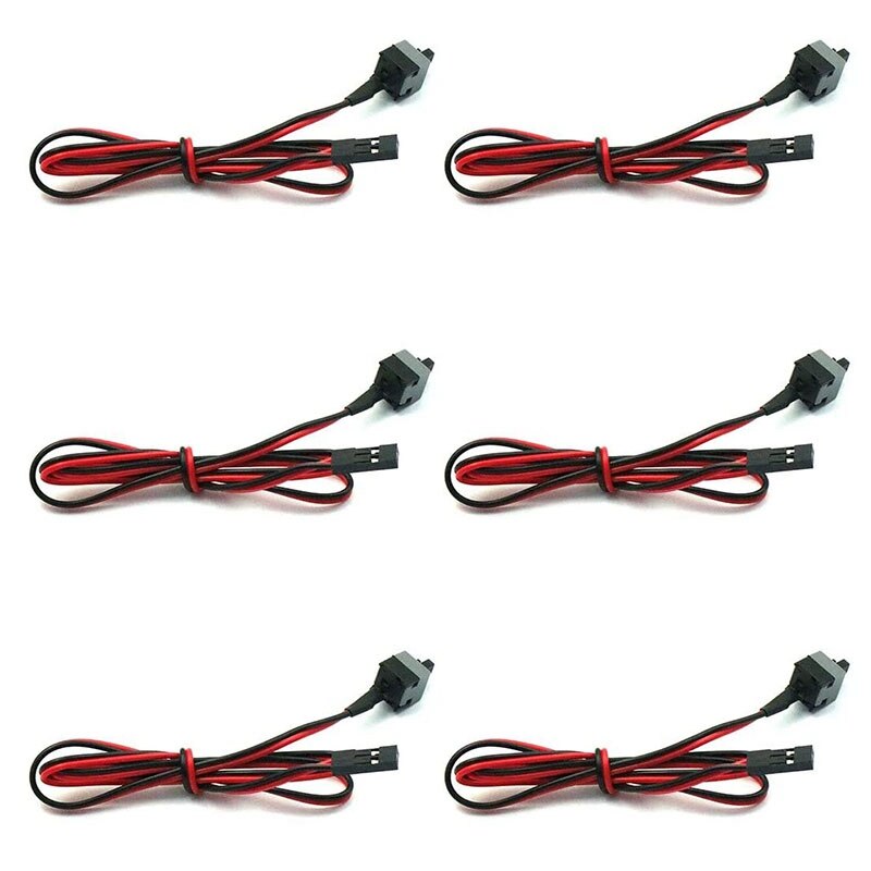 Computer Switch Wire Cable On/Off Push Button Restart Line PC Power Switch Cables 45cm (6 Pack 2 Pin)