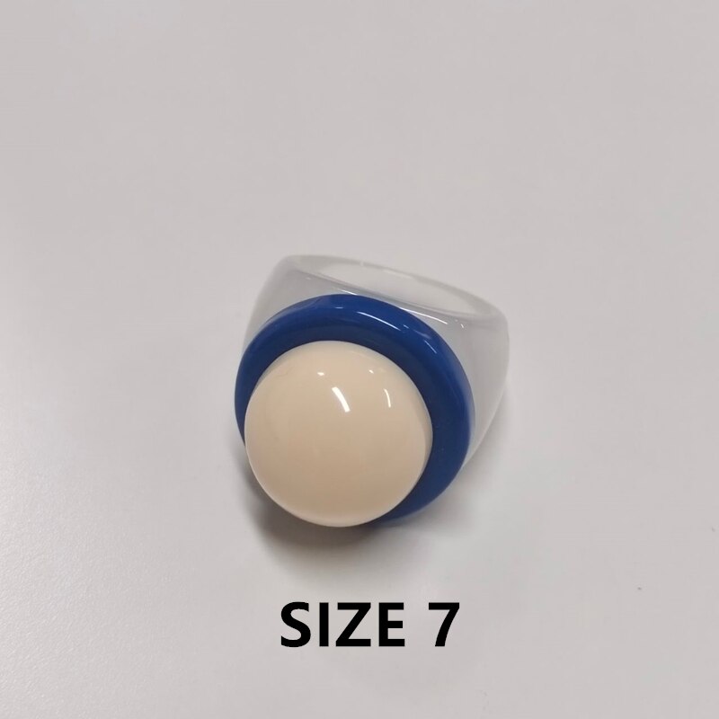 Kontrastreiche, farbenfrohe, geometrische, runde acrylringe, niedliche keroa-schmuckstücke für frauen und mädchen, reiseschmuck von huanzhi: B
