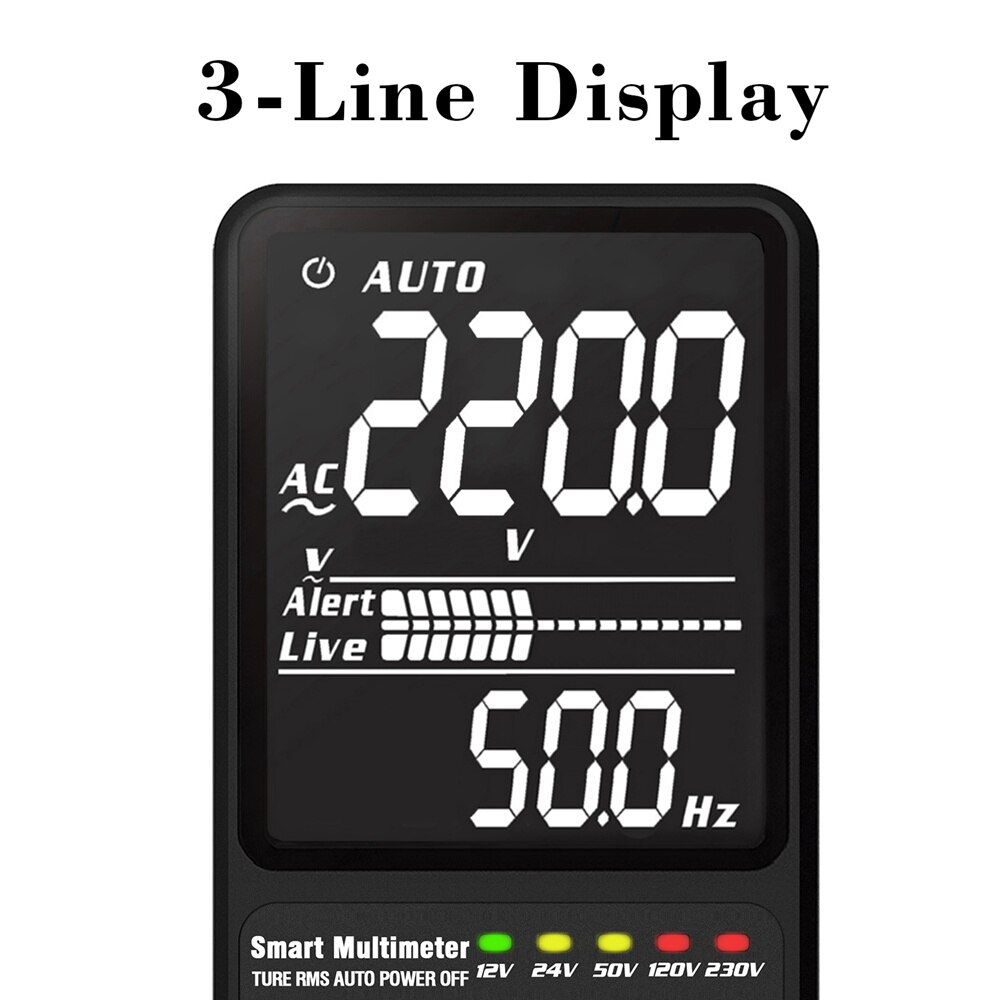 Dual Mode Intelligent Digital Multimeter 9999 Analog Tester True RMS Multimetro with Ultra-large EBTN LCD Screen