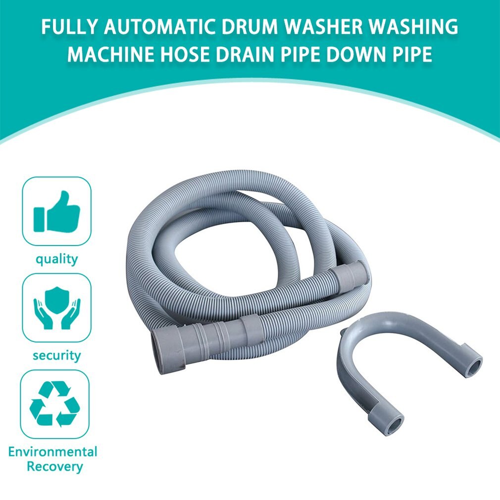2m Fully automatic drum washer washing machine hose Drain pipe Down pipe Outlet pipe Extended extension tube Universal