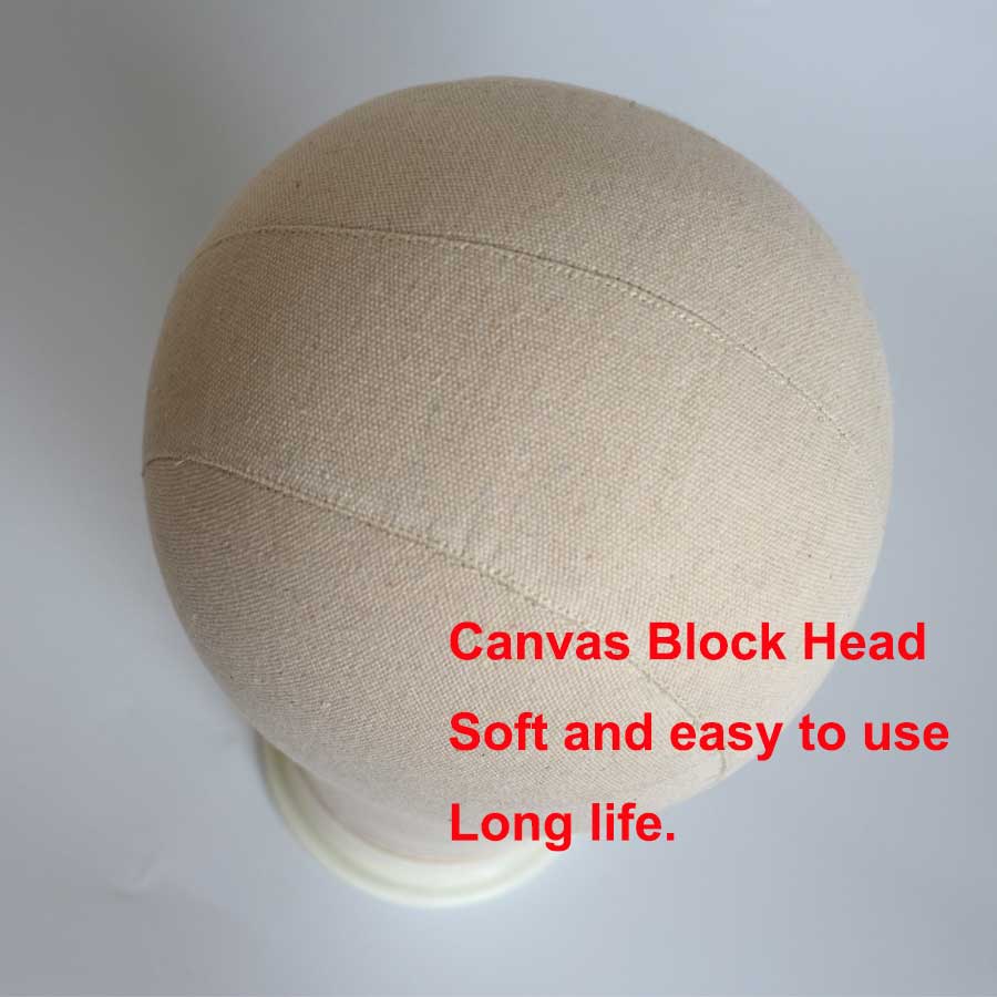 Yellow Block Canvas Manikin Head Wigs Mannequin Head Displaying Making Styling Model Manikin Head For Making Sew in wigs