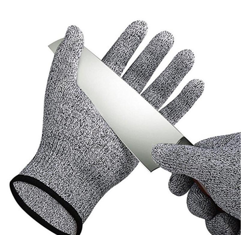Nivå 5 skärsäkra handskar höghållfast polyeten hppe sticka kök skärsäkra handskar träbearbetning slakt doppade handskar: Rygghandskar / S