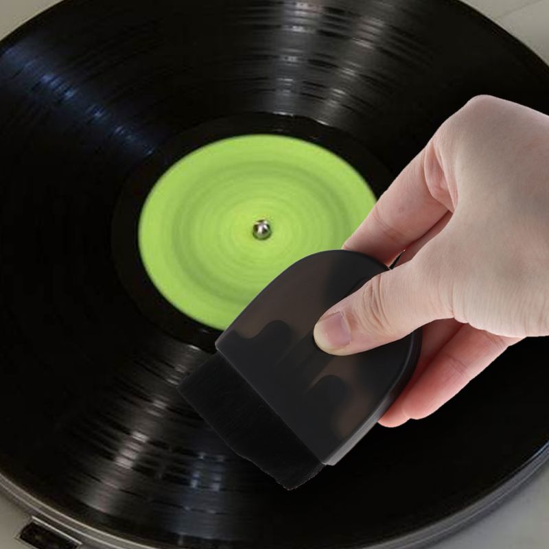 Rengöringsborste skivspelare lp vinylspelare antistatisk rengöringsmedel dammborttagningstillbehör