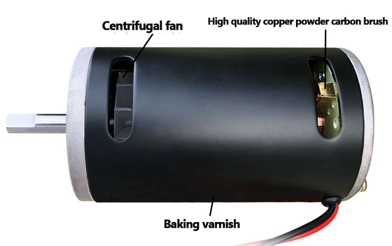 Silnik prądu stałego o dużej mocy, 12v 300w 3600 obr./min , /24v 500w 7000 obr./min, z podwójnym łożyskiem i magnesami trwałymi, obracający się w prawo i w lewo