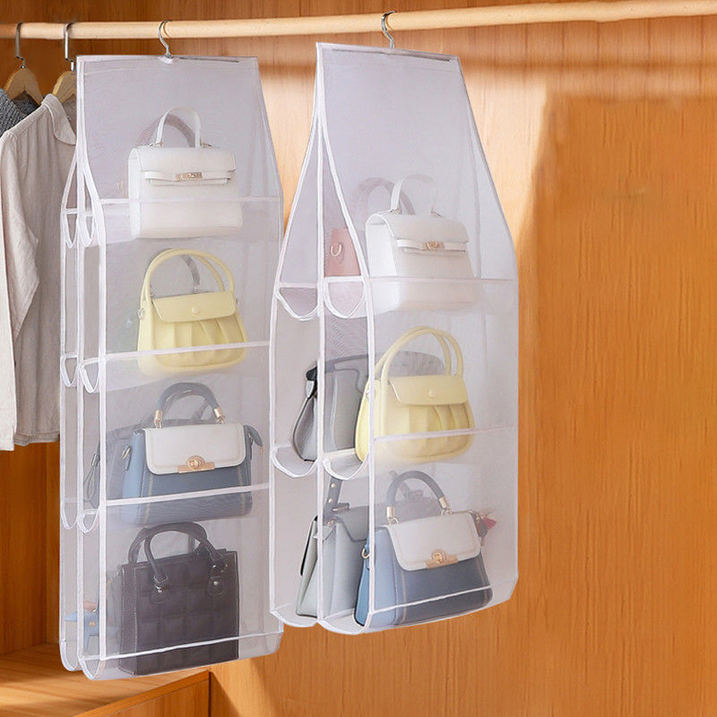 Tasche Lagerung Hängen Tasche Hängen Doppel Seite transparent Sechs Schicht Lagerung Tasche Schlafzimmer Schrank Lagerung Tasche Staub Tasche