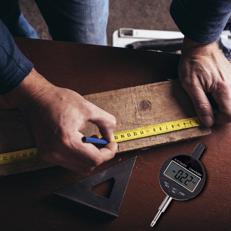 0-12.7Mm/1 Inch Range Gauge Digital Dial Indicator Precision Tool 0.01Mm/0.0005 Inch Tester Dial Indicator