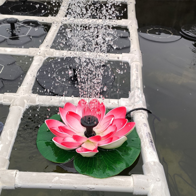 Solar Lotus Fountain Lotus Flower Fountain Fountain Water Pump Courtyard Landscape Colors Garden Fountain Pond Solar