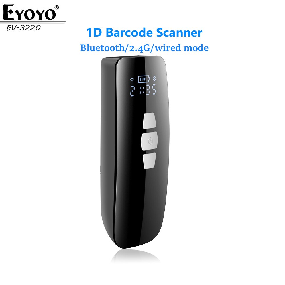 1D Draadloze Wired Barcode Scanner Bluetooth 2.4G Usb Wired Barcode Reader Voor Iphone Ipad Android Tablet Voor Windows Android ios