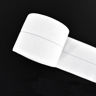 6cm fold elastikbånd løs bælte tilbehør til gummibånd kjole blonder trim syning kanter talje elastikbånd 1 meter: Hvid