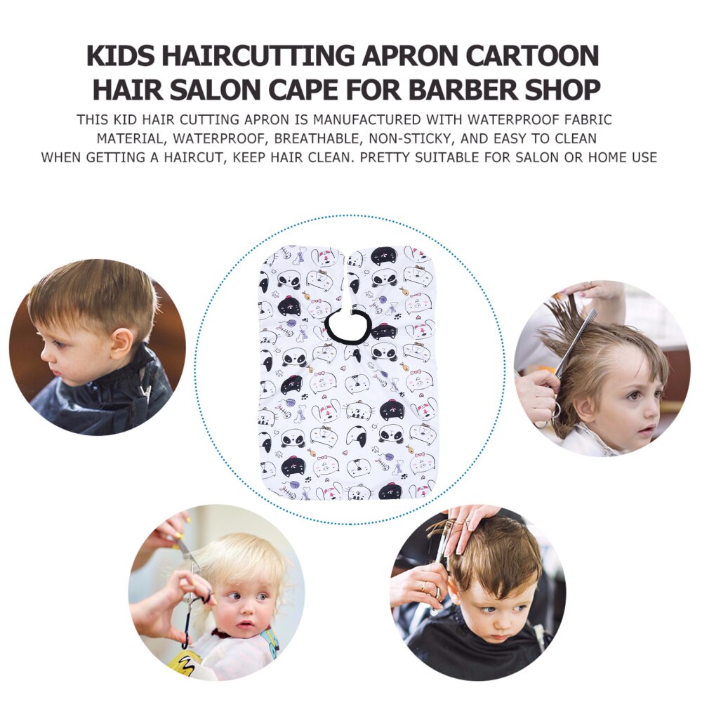 Kids Barber Hairdressing Cape Cartoon Hair Cutting Cape Lovely Haircut Apron