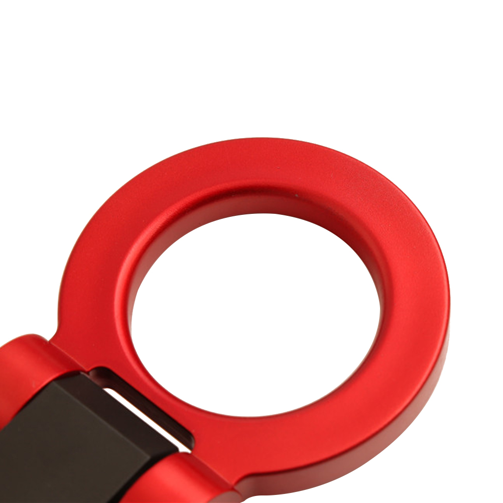 3pcs Universal Ring Track Racing Style Tow Hook Decoration For Any Car SUV Truck (Red)
