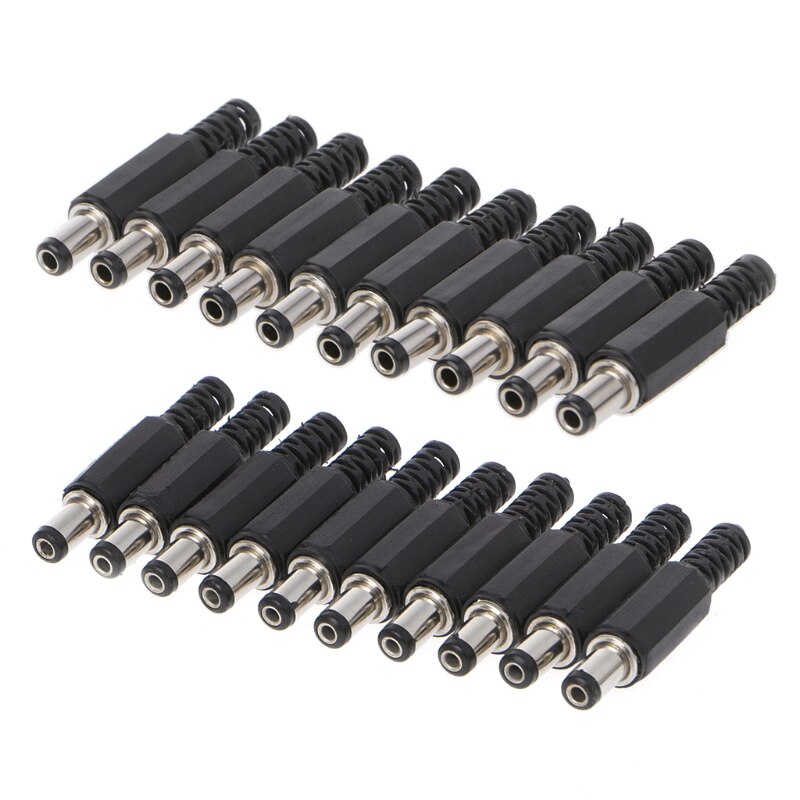 2020 nuovo 10 pz 5.5x2.1mm maschio DC In-Line presa Jack connettore adattatore coperchio In plastica