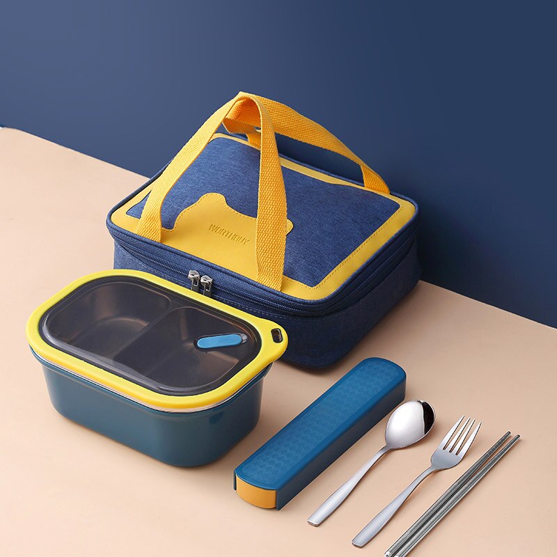 Pioneer Roestvrij staal Lekvrije Lunch Bento Doos met Verdeler, Spiegel