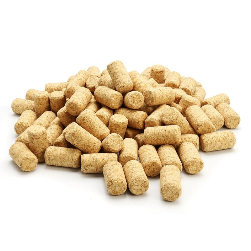 100 Stuks Rechte Hout Kurken Wijn Stopper Hout Flessenstop Kegel Type Wijnfles Kurken Plug Afdichting Cap Bierfles kurken: Default Title