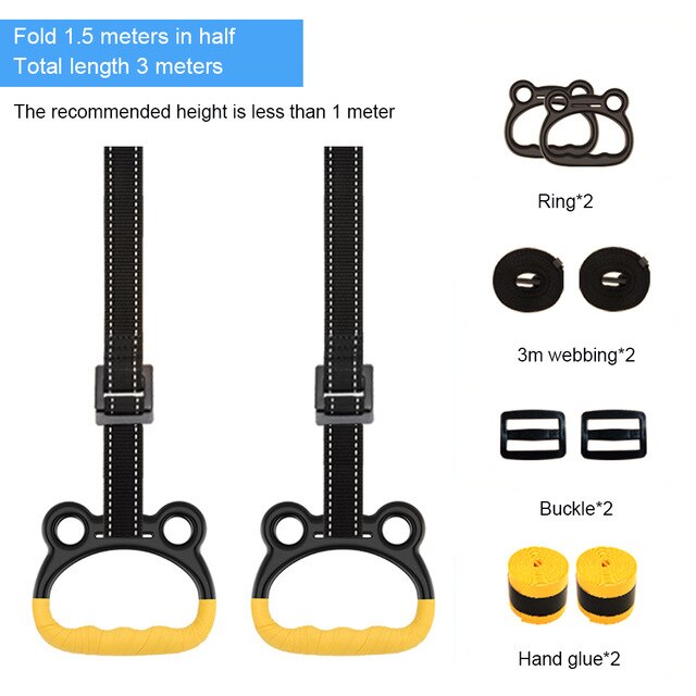 Children Hanging Ring Children Swing Bar Rings with Rings Kids Trapeze Swing Bar for Indoor Outdoor Tree Playground Yard: 04