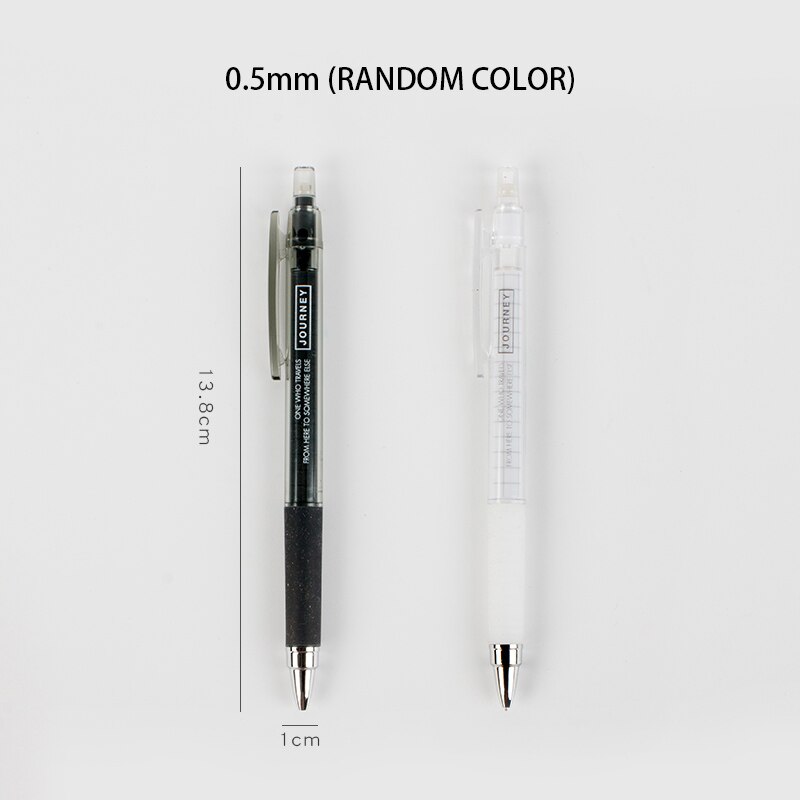 1 pc 0.5/0.7 mm enkle svarte hvite mekaniske blyanter 2b blyantstifter for å skrive tegning skissere skolemateriell: 0.5mm tilfeldige