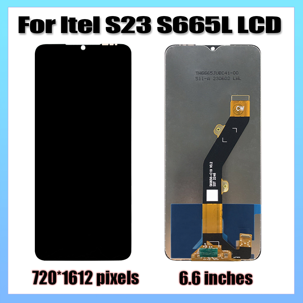 6.6 inch Original For itel S23 S665L LCD Display Touch Screen Digitizer Assembly Repair Replacement Parts For Itel S23 LCD