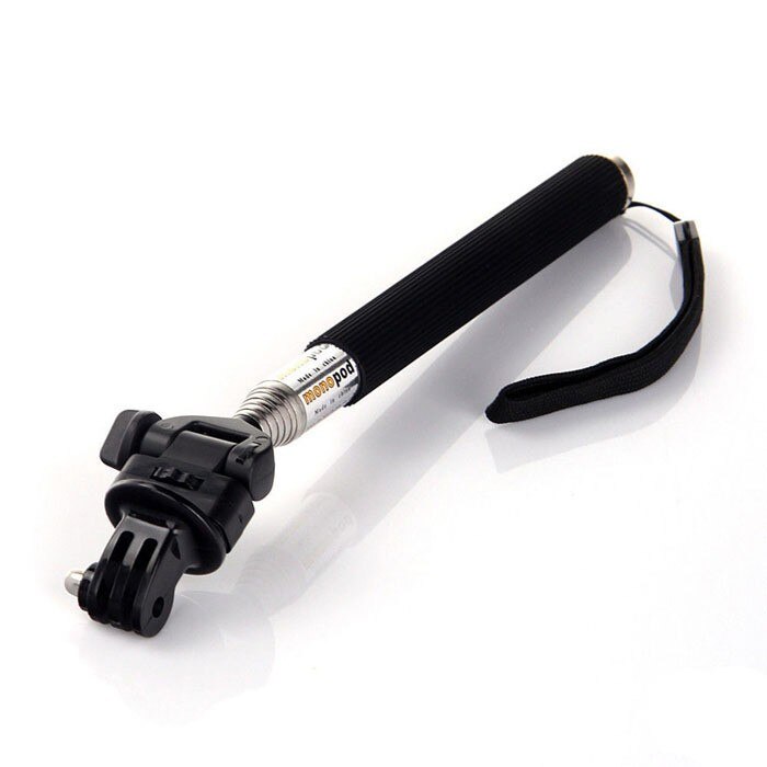 Zelfklevende, uitschuifbare, draagbare aluminiumlegering, flexibele telescopische monopod statiefhouder voor go pro hd hero 1 , 2 , 3 carmera