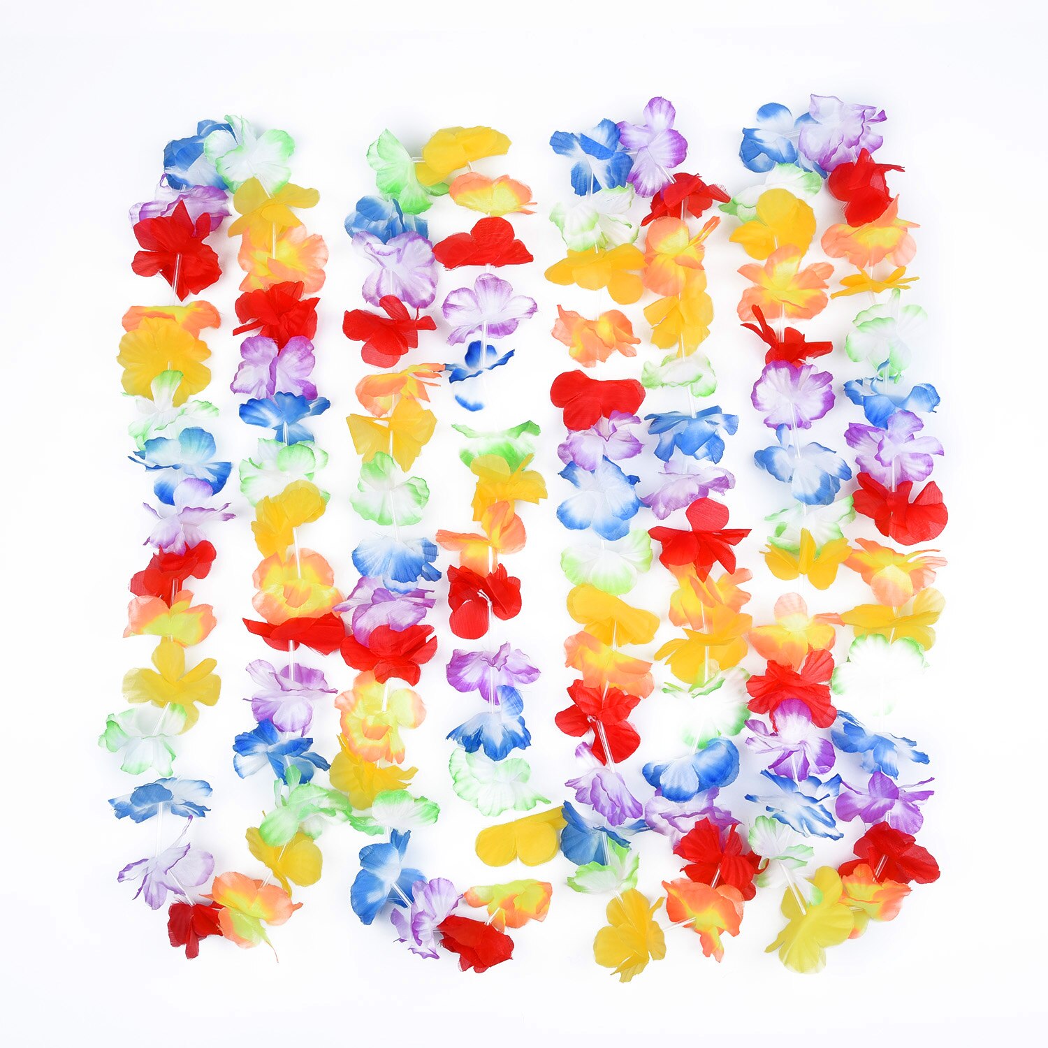 10 stks/set Hawaiian Bloem Leis Garland Ketting Fancy Dress Party Hawaii Strand Bloemen Party Beach Decoratie voor Zomer