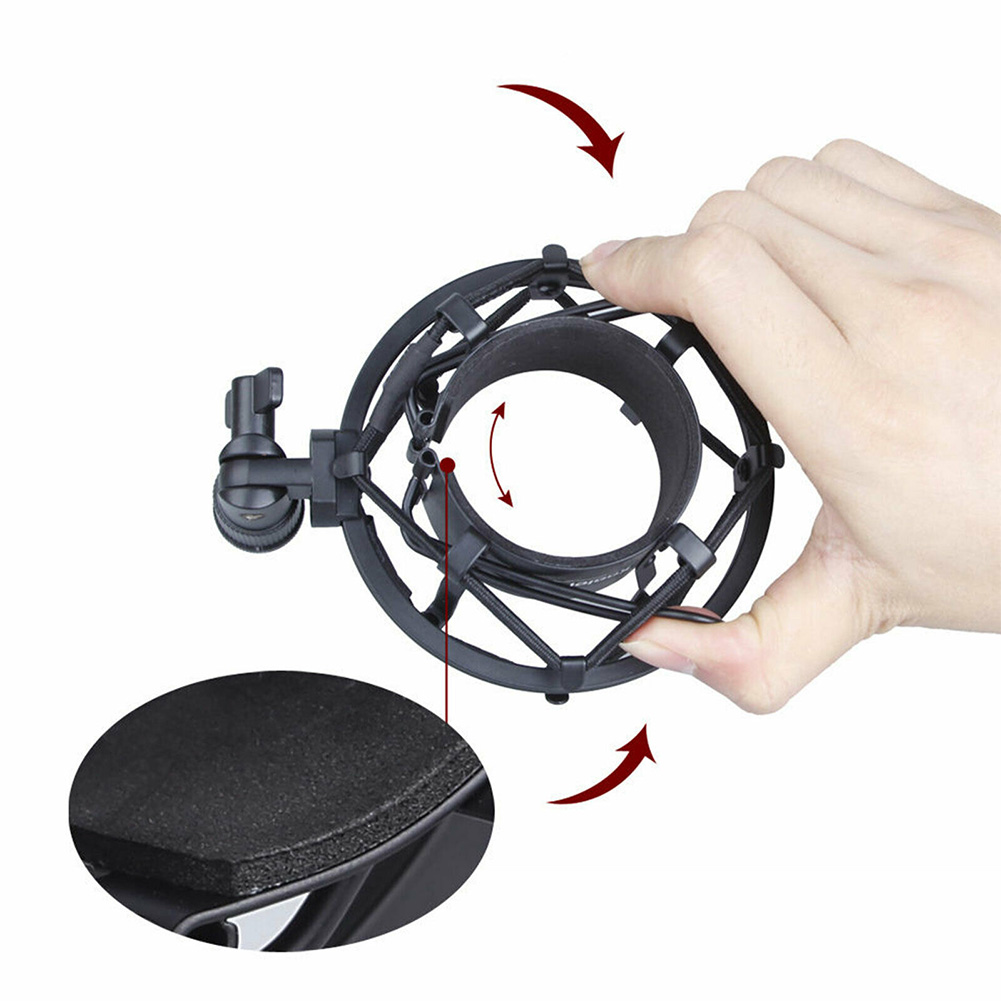 Clip Metal Locking Knob Broadcast Condenser Adjustable Protective Studio Recording Spider Microphone Shock Mount