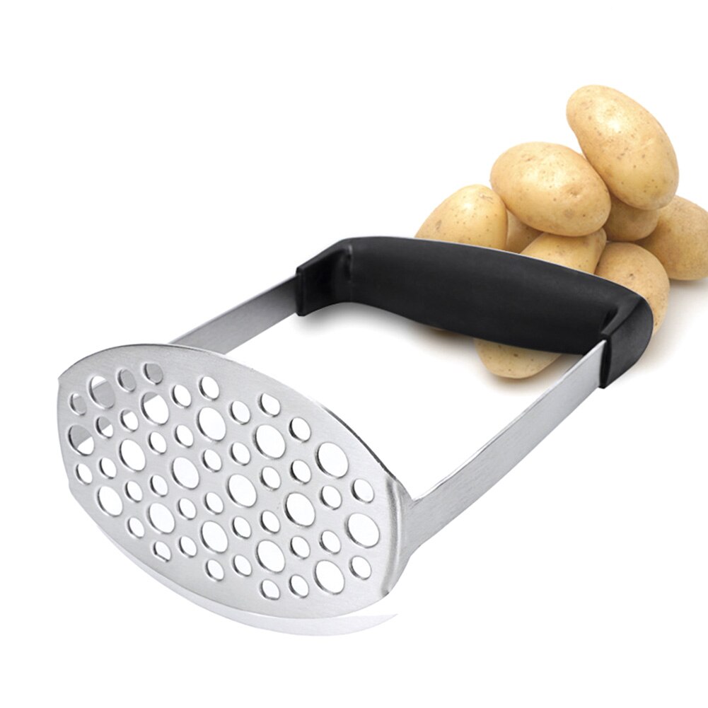 Presse-purée Manuel VirtuGro 2 Pièces - Inox Avec Manche Bois, Pour Pommes De Terre, Légumes