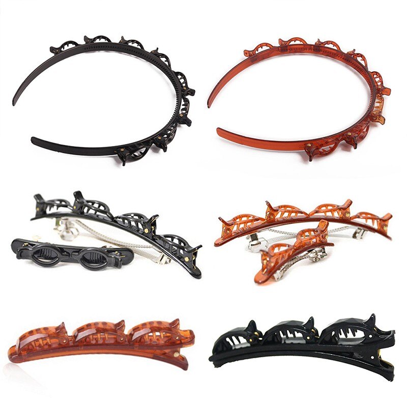 Punk gothique coiffure torsion Clip Barrette tresse outils magique cheveux accessoires fête bandeau décontracté pour les femmes filles