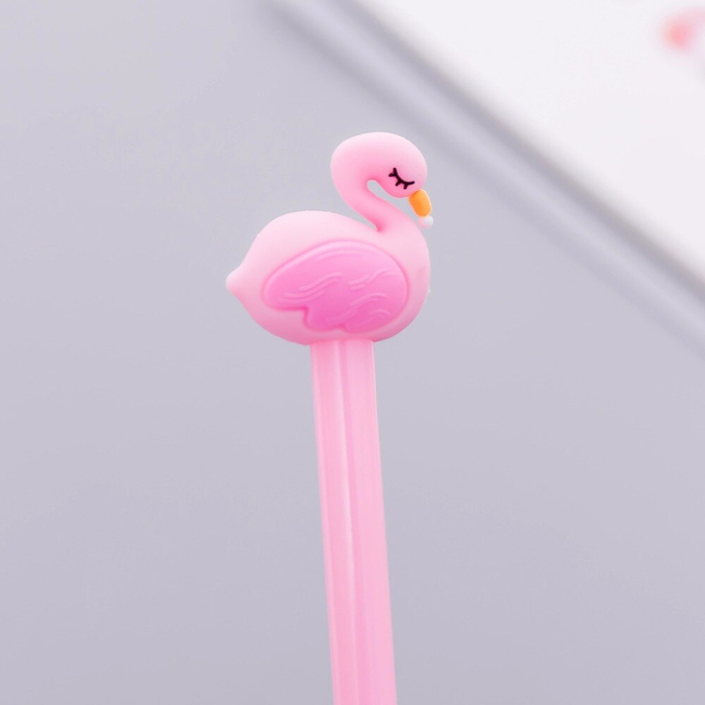 1 pièces stylo flamant rose cygne Gel stylo Signature Escolar Papelaria école fournitures de bureau promotionnel
