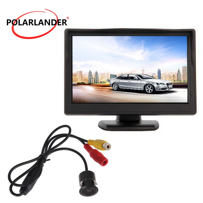 Bus/Car HD Desktop 12-24V 5 Inch TFT Screen Plug-In Rear Cam 18.5mm LED With Lamp Reversing Camera Night Vision Parking Monitor