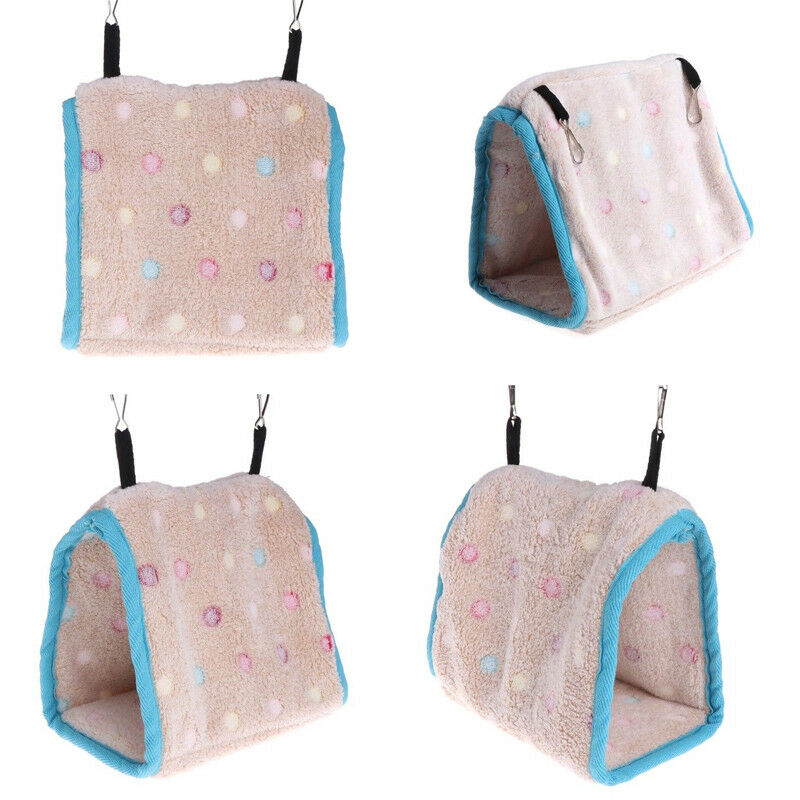 Tienda de campaña de felpa para invierno, jaula colgante para cama, hamaca para loro, Perico