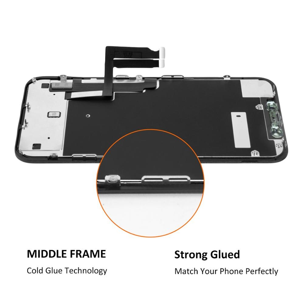 Fabrikspris för iphone xr x xs xs max display oled pekskärm lcd display 1:1 oem incell för iphone 11 monteringstopp