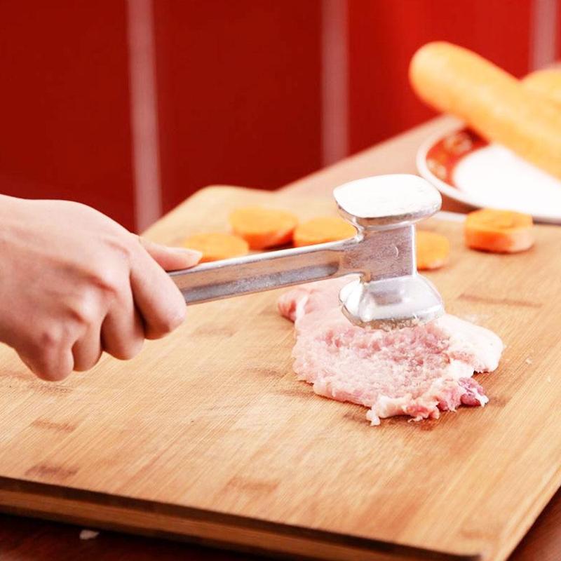 Martillo de acero de aleación de aluminio para cocina, herramientas manuales de doble cara para carne de cerdo, W7Q3