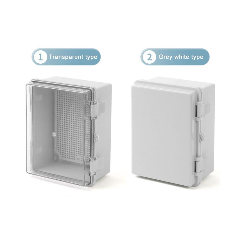 HS7 IP66 Outdoor Surface Mounted Transparent Electrical Base Junction Box Tower Buckle ABS Plastic Waterproof Distribution Box