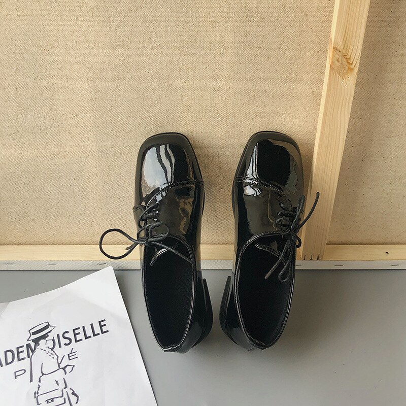 nuevos zapatos Oxford de cuero suave con cordones para mujer, zapatos planos de punta redonda para mujer, zapatos de para mujeres jóvenes,