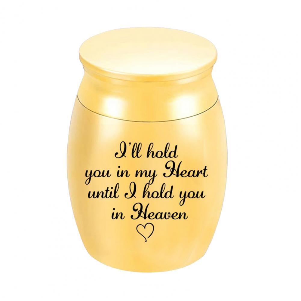 Special Engraving Wide Application Pets Ashes Casket Fine Workmanship Pets Ashes Casket for Home Pet Funeral Urn: Golden