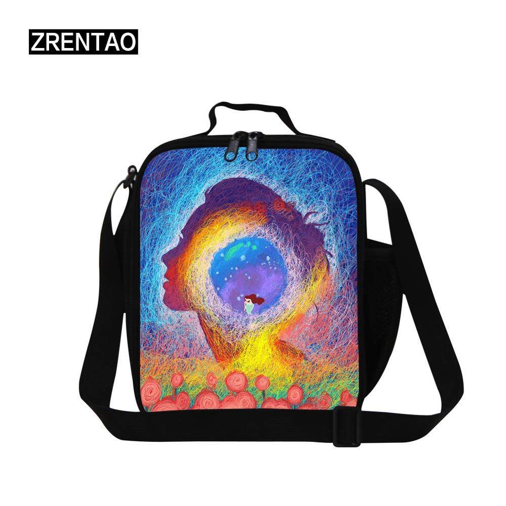 Zrentao barn lunsjkjølere enkelt skulder måltidsboks bag picnic firkantet mat isolasjonspose for å jobbe utendørs: Design 4
