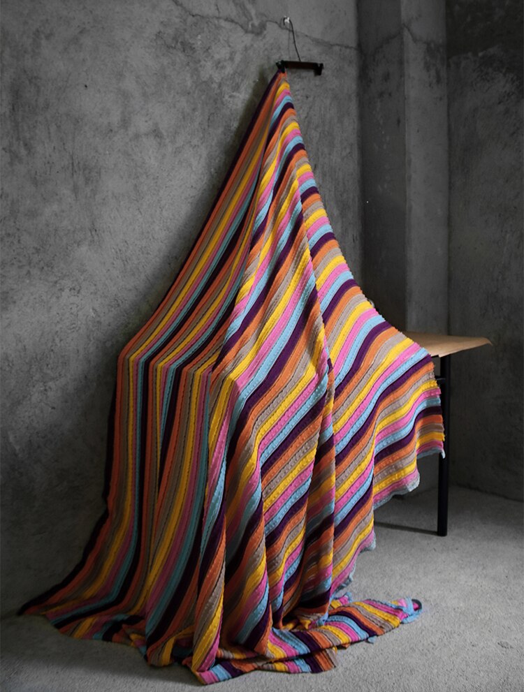 Multicolor Knitted Sweater Fabric 150cm Width 3D stereo texture High Grade Jumper patchwork DIY Fabric CG071