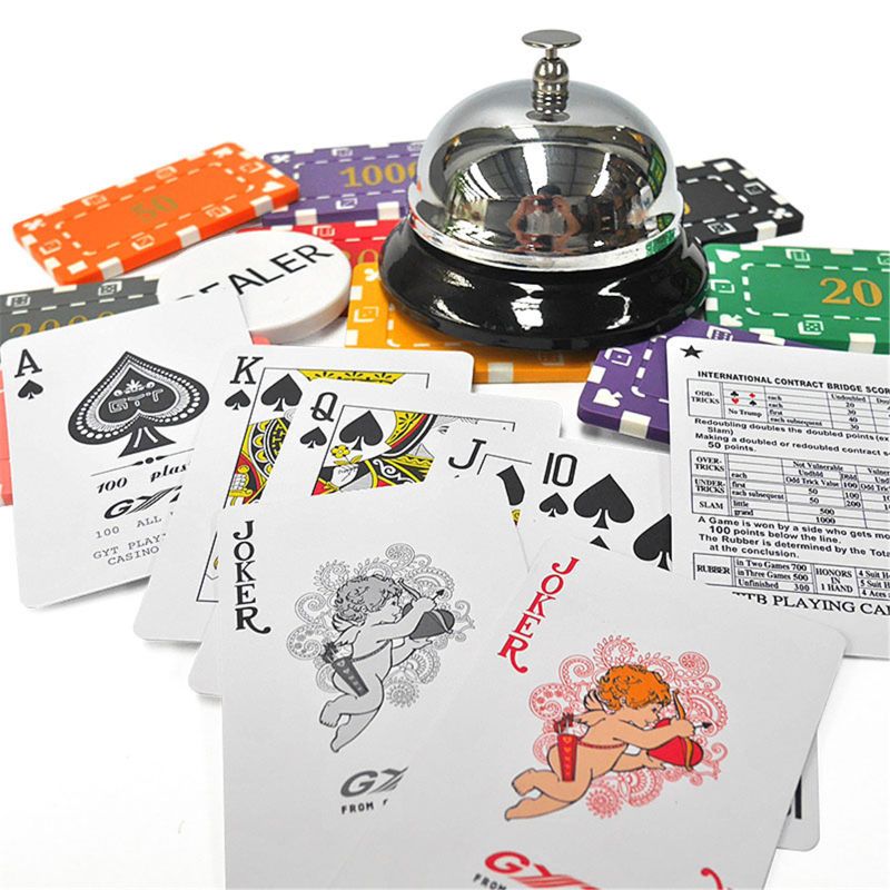 GYT Matting Top Plastic PVC Playing Cards Poker Cards - Waterproof,Double-sided Grinding, Plastic Box Collection Y4UD