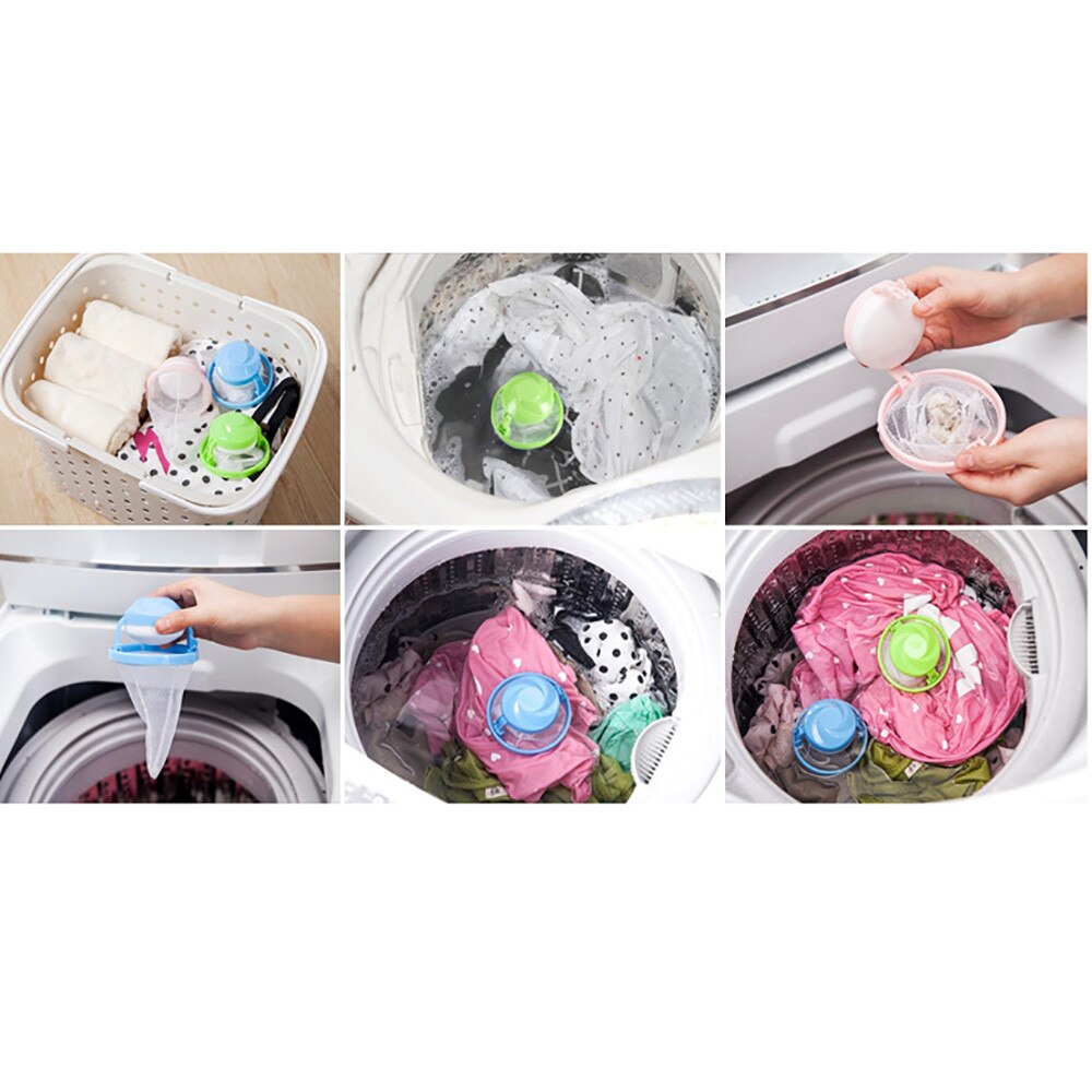Vaskemaskine hårbold suge hårfjerner stokpose rengøringstøj vaskekugle filterbeskyttelsesværktøj hårbold #20