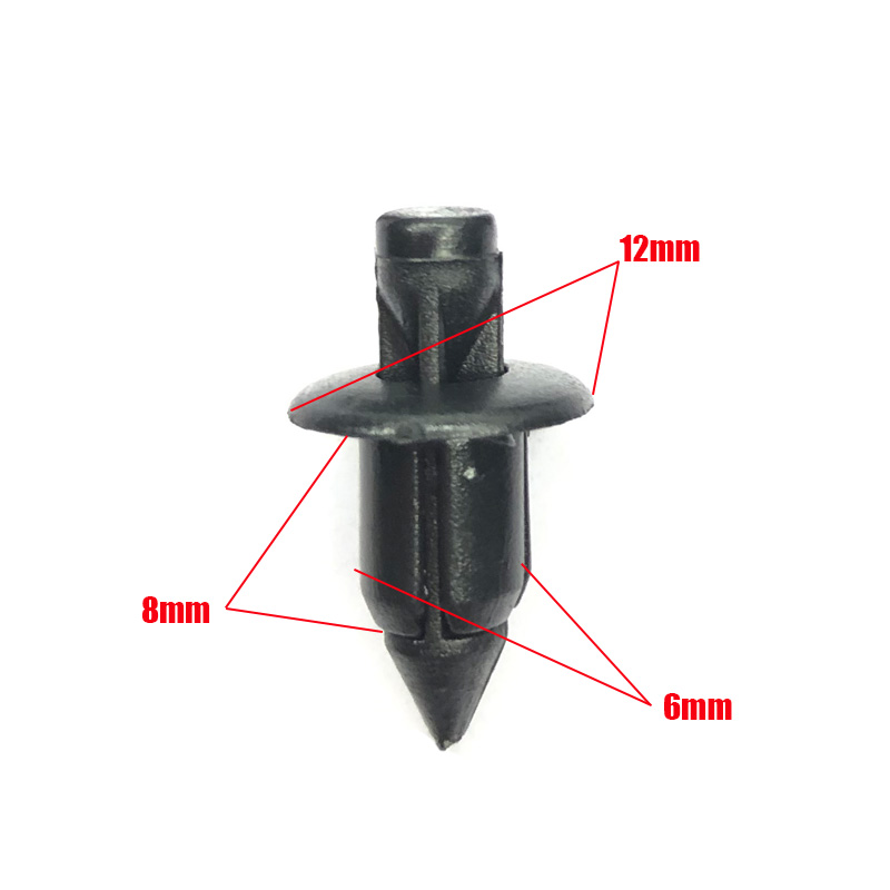 20/50 Stuks Universele Auto Kuip Klinknagel Instelling Panel Fastener Clips 6 Mm 7 Mm 8 Mm Plastic push Pin Fastener: Bruin