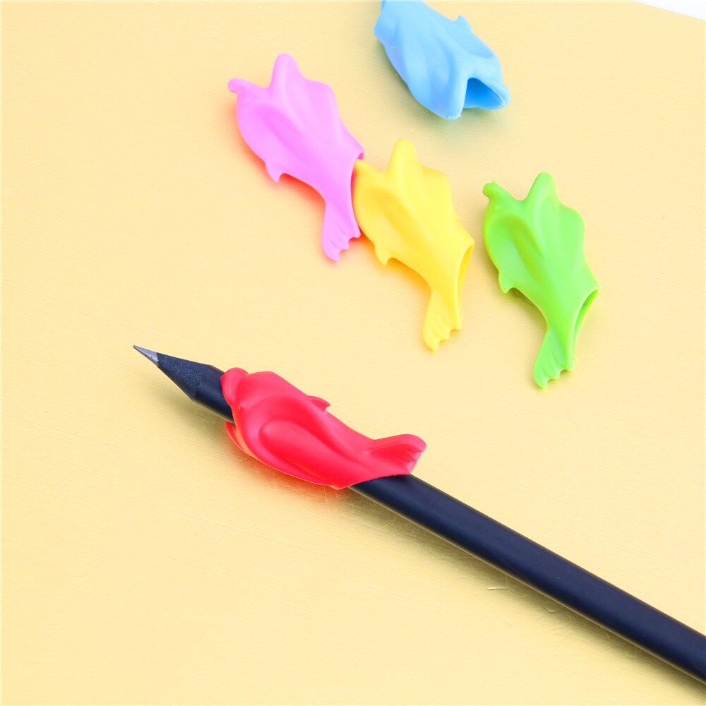 5pc Preschoolers Pupils Hold A Pen Device To Hold A Pen Correction Pen Pencil Writing Tool Silica Gel
