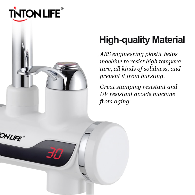 Electric Water Heater Temperature Display Water Heater Kitchen Tankless Instant 3000W