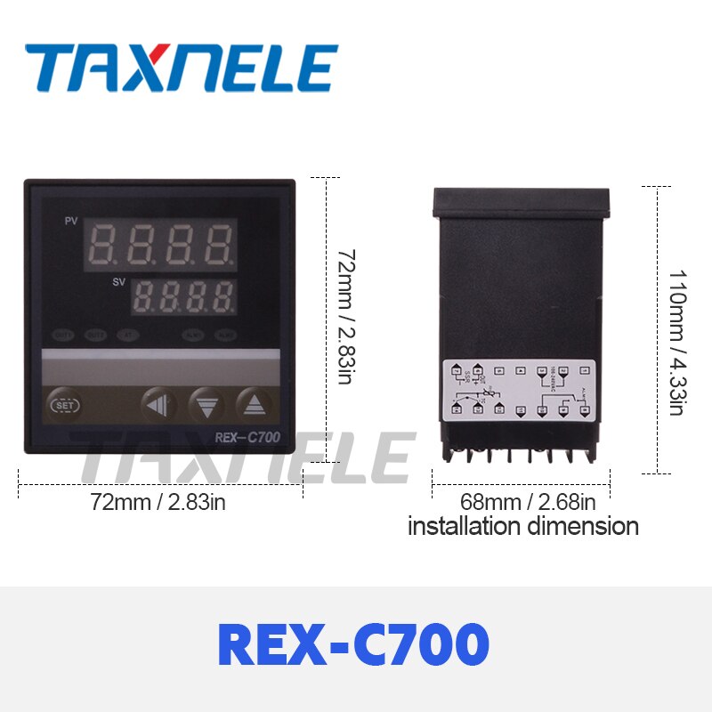 Digital Thermostat Thermometer SSR output Relay output Digital Temperature Controller REX-C100 C400 C700 C900 Thermoregulator