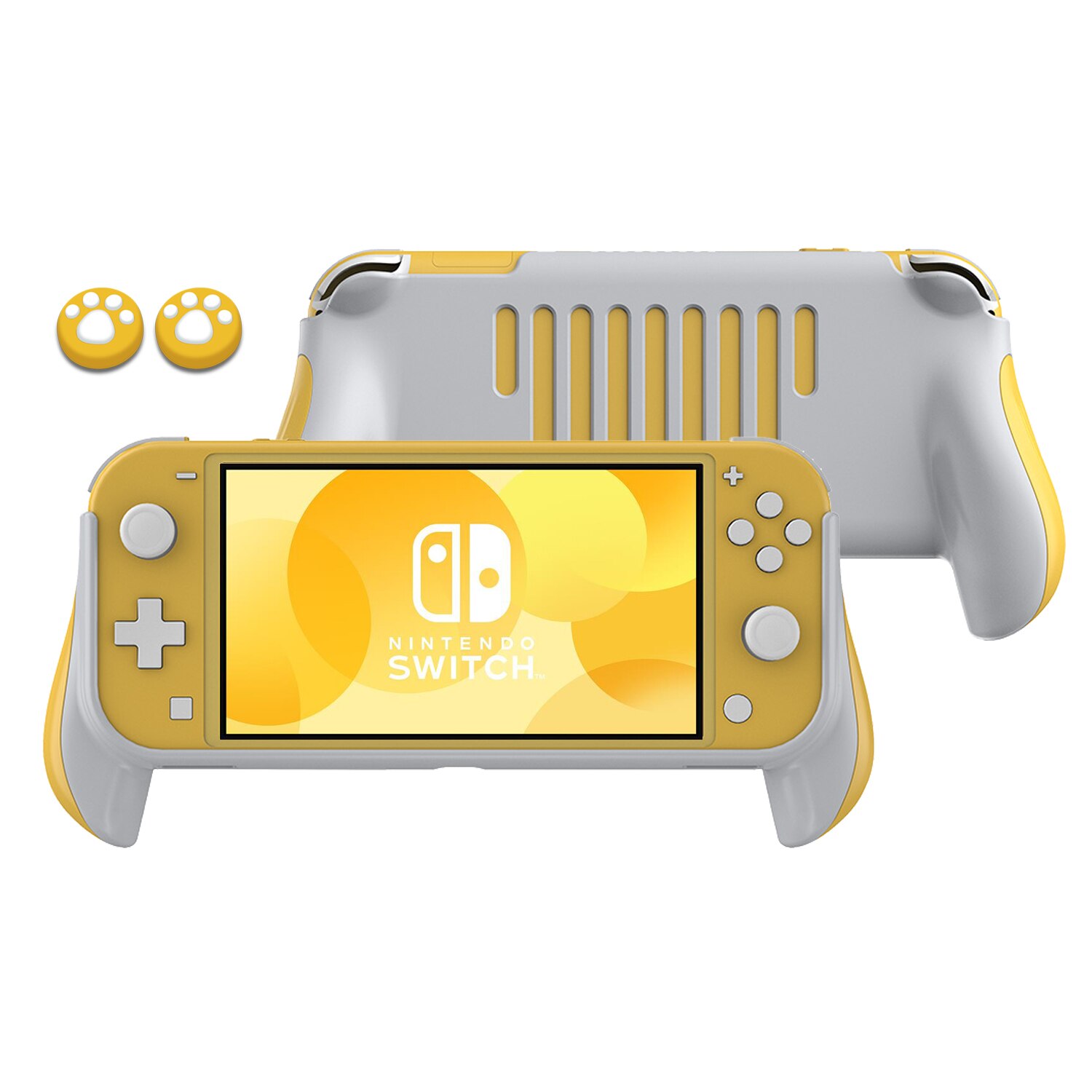 Funda protectora para Switch Lite, almacenamiento Hardshell, accesorios protectores de pantalla para NS Nintendo Switch Lite: Grip Yellow