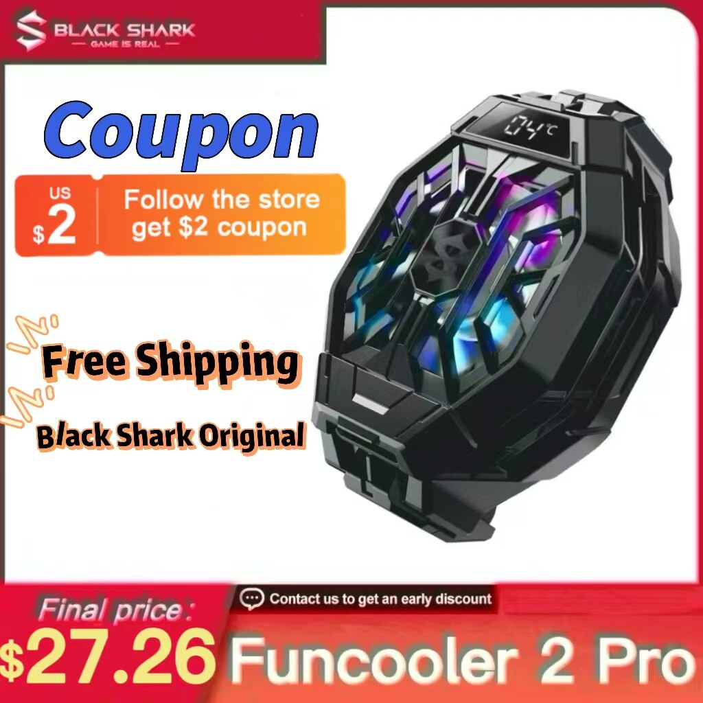 Czarny rekin 4 4pro Funcooler 2 Pro telefon cooler pro 2 FunCooler chłodzenie cieczą dla Poco X3 F3 M3,Xiaomi Redmi uwaga 10,iphone 13