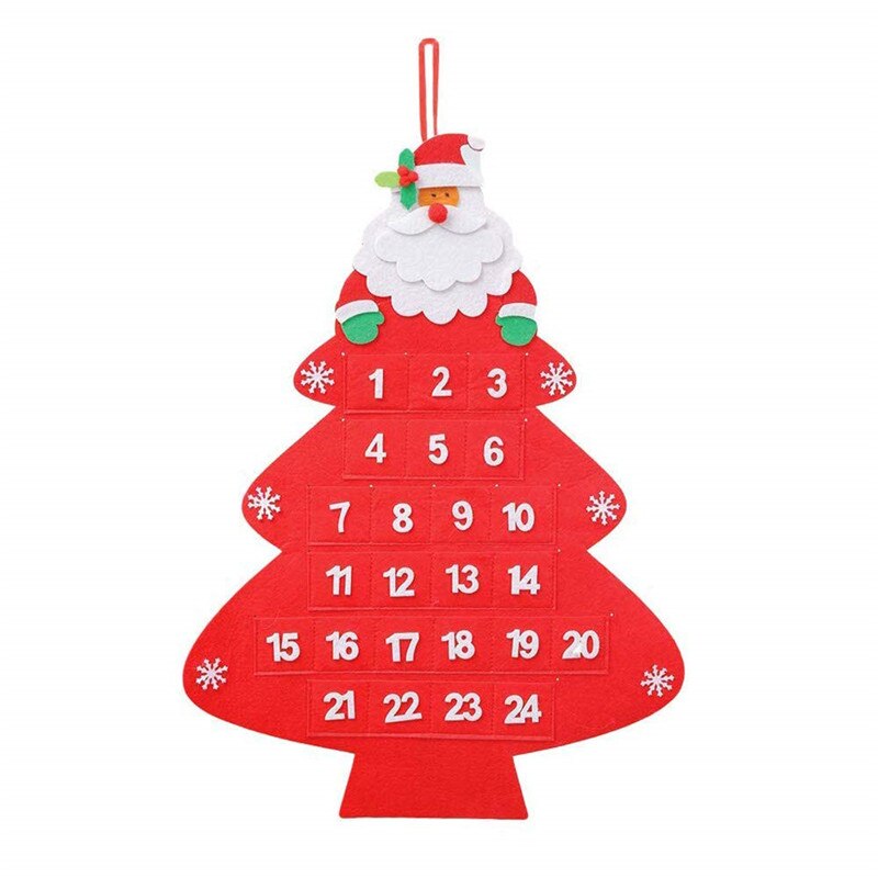 Jule adventskalender søt julenisse far julepynt hjem jul kunstig håndverk hengende ornament: Tre