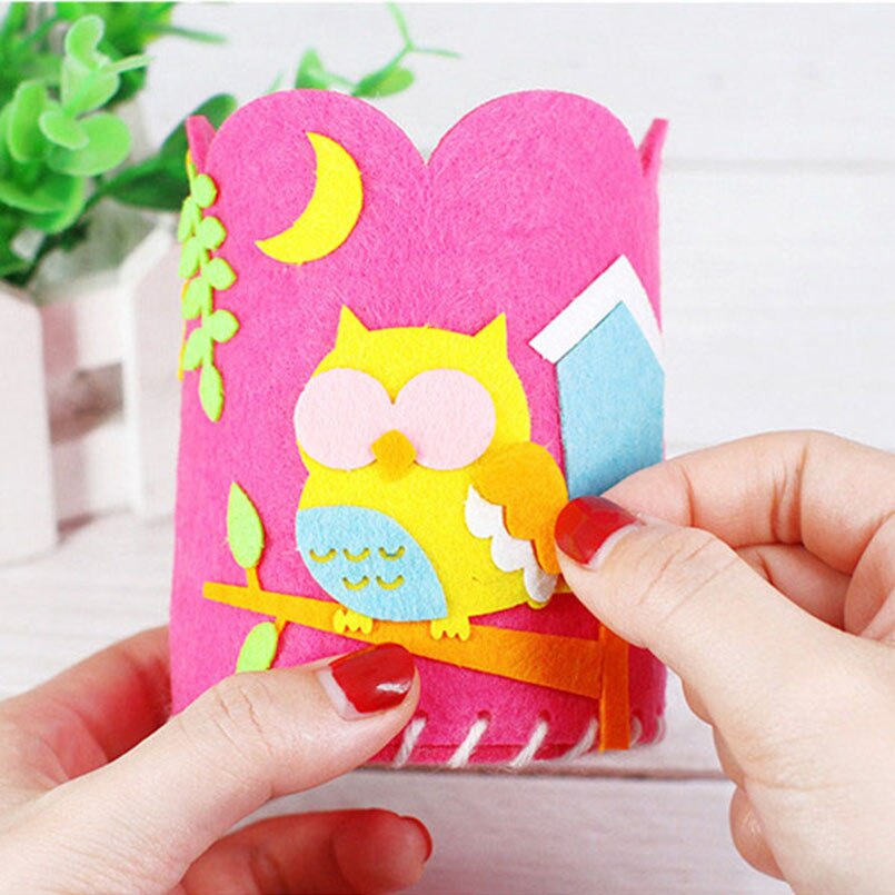 5 Stks/set Kids Educatief Diy Potlood Houder Craft Kit Toy Leuke Creatieve Handgemaakte Pen Container Kleuterschool Kinderen Meisjes Speelgoed