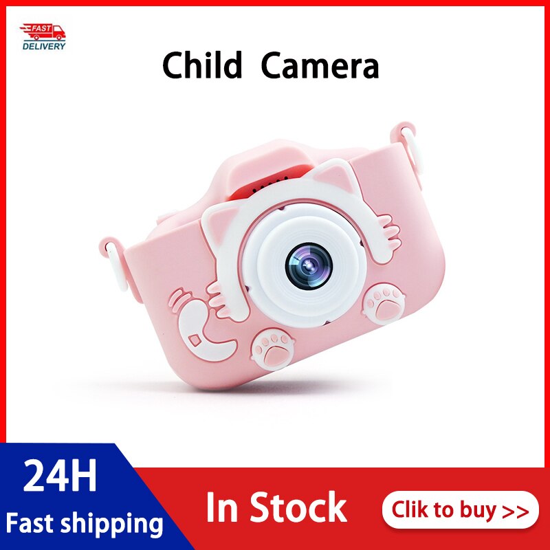 Mini Kids Camera 2-Inch Kinderen Camera Met Cartoon Beschermhoes Digitale Camera Mini Video Camera Kind Verjaardag