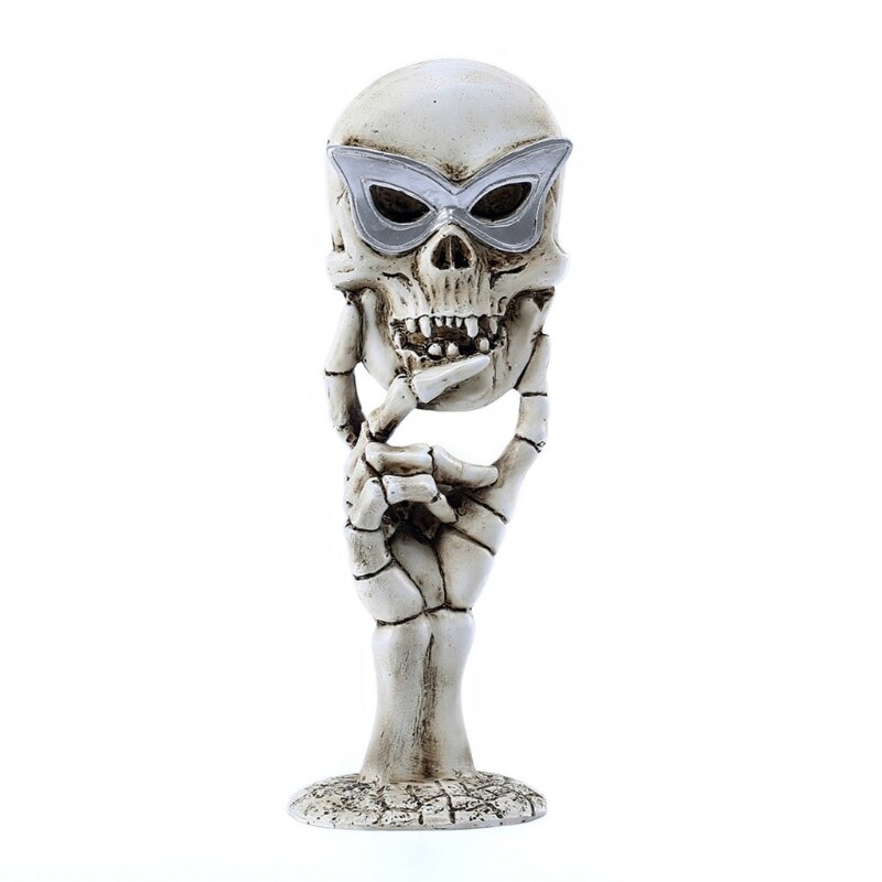 Halloween Retro Skull Mirror for Home Bedroom Bathroom Decoration Ornaments